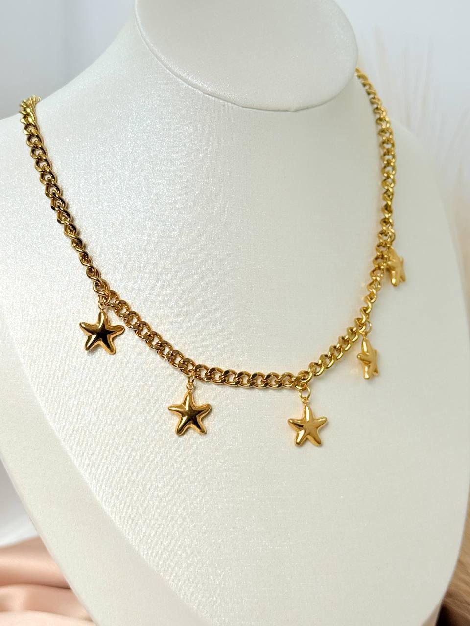 Stars  gold plated necklace