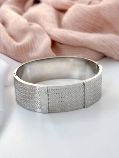 Grand cartier silver plated bangle