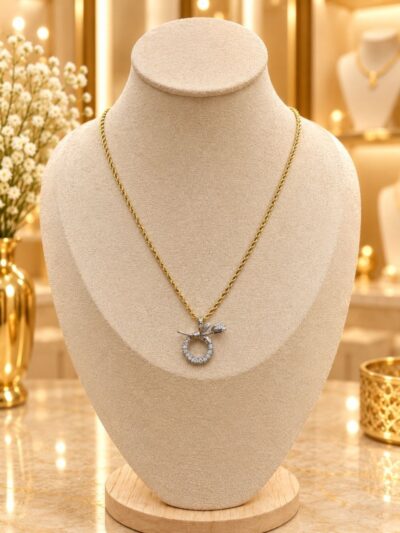 Love flower gold plated necklace