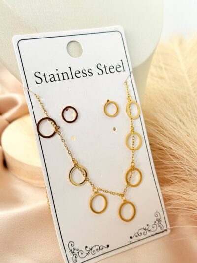 Farfasha set gold plated circle