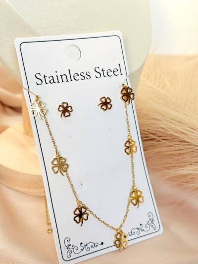 Farfasha set gold plated floral