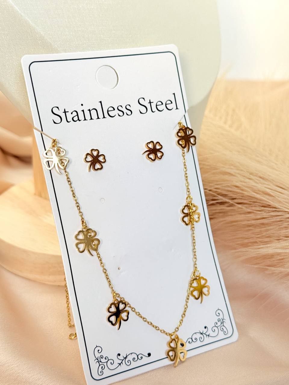 Farfasha set gold plated floral