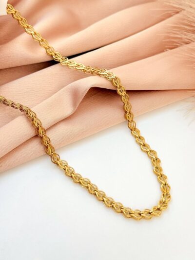 Twisted rope Gold Plated Necklace