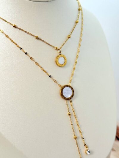 Double gold plated necklace