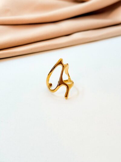 Trendy gold plated ring