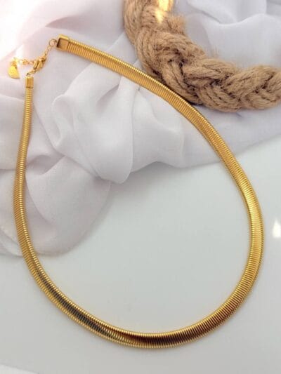 Herringbone  Gold Plated Necklace