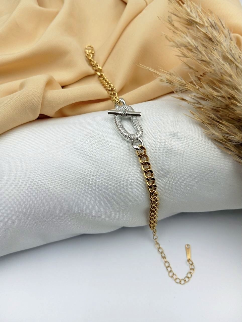 Toggle 2 Gold Plated Bracelet