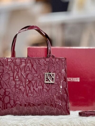Burgundy Glowy bag size 30*23