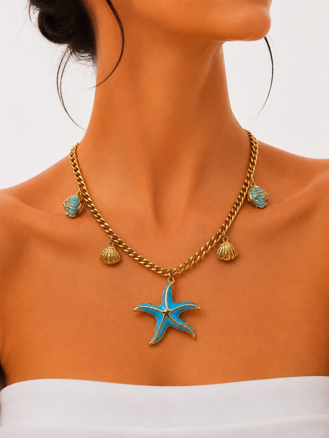 Turquoise Bahamas Gold Plated Necklace