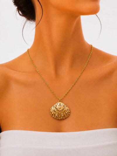 Gold shell Gold Plated Necklace