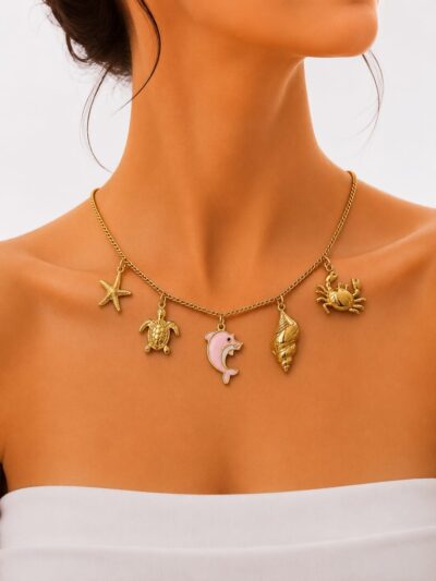 Dolphin Gold Plated Necklace