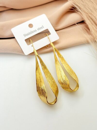 Yellow chimes gold plated  earrings