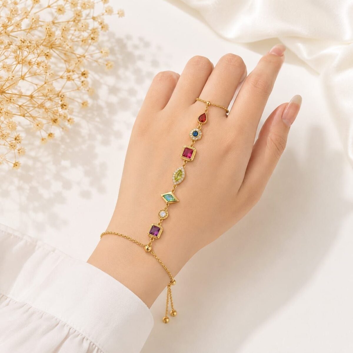 Color Hand chain Gold Plated