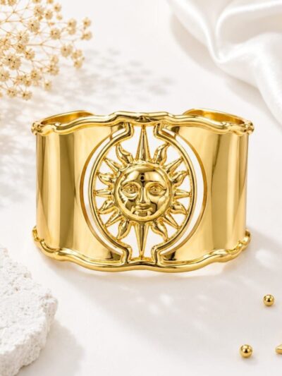 Trendy sun gold plated bangle