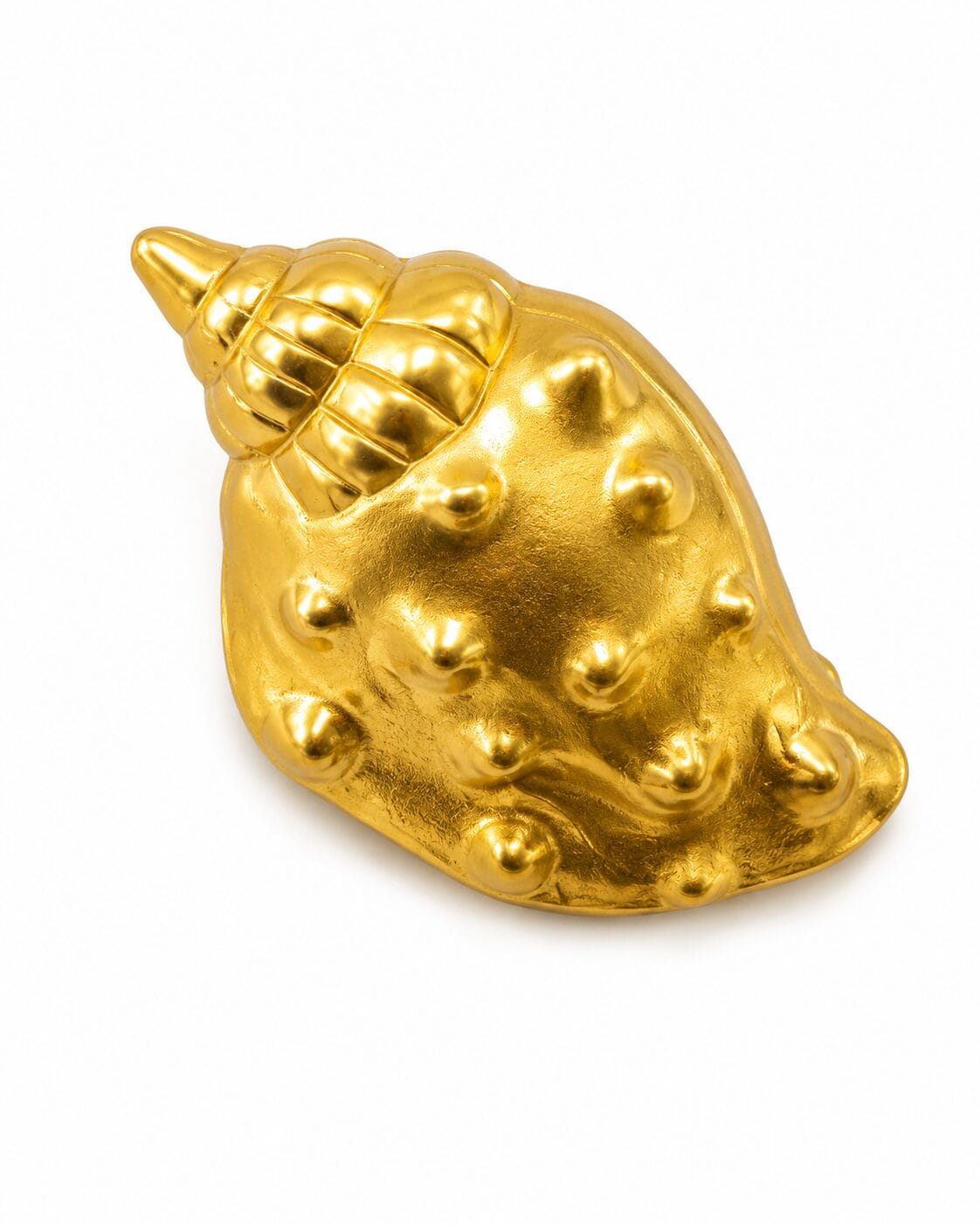 Golden Seashell Brooch