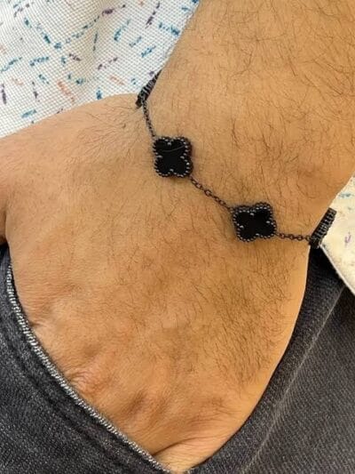 All Black van cleef gold plated bracelet