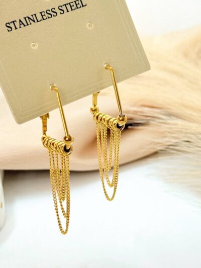 Mercury  gold-plated earrings