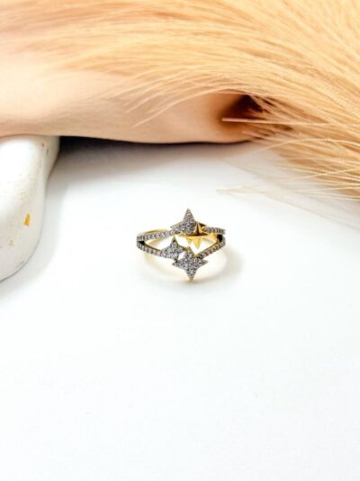 Star gold plated ring