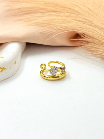 Zag gold plated ring