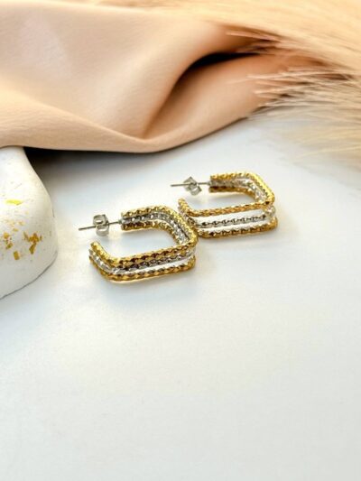 Huggie gold-plated earrings