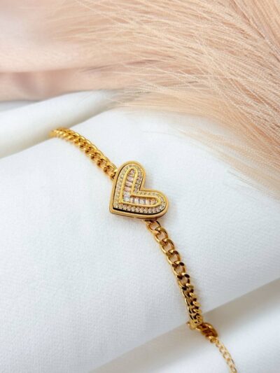Hearty Gold Plated  Bracelet