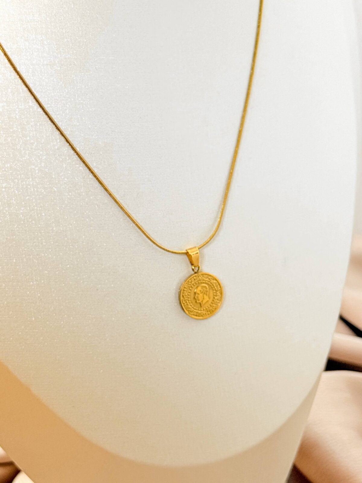 Tiny coin Gold Plated Necklace