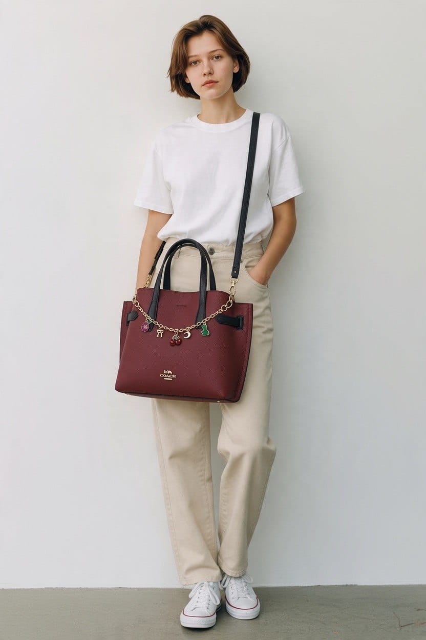 Layla Burgandy Bag 26*43 - Image 2