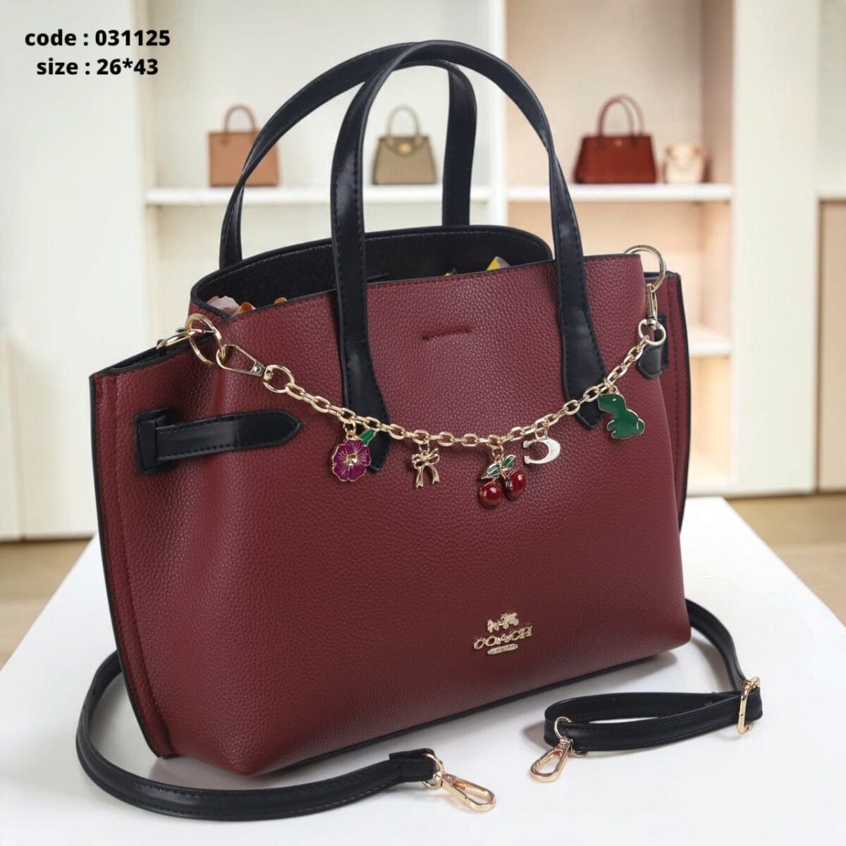 Layla Burgandy Bag 26*43