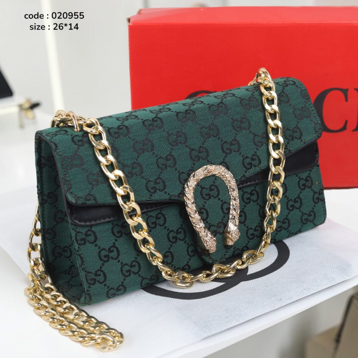 Bianca Green Bag size 26*14