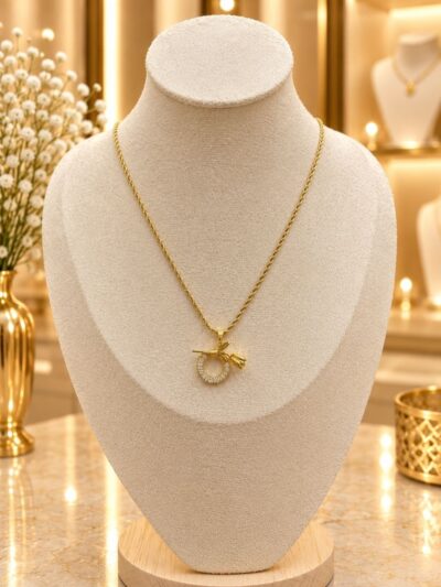 Lovely flower gold plated necklace